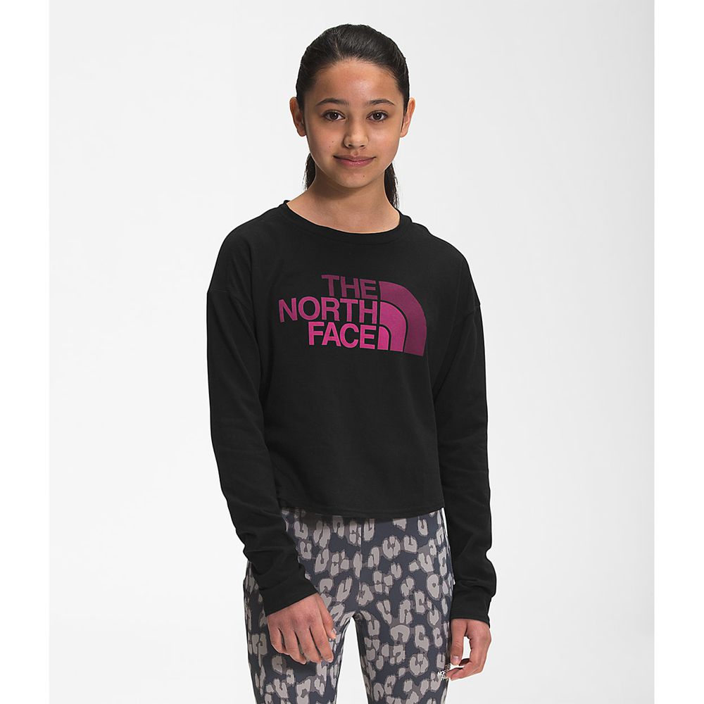 The North Face Long Sleeve Girls Australia - The North Face Long Sleeve Graphic Black (HEQ-451398)